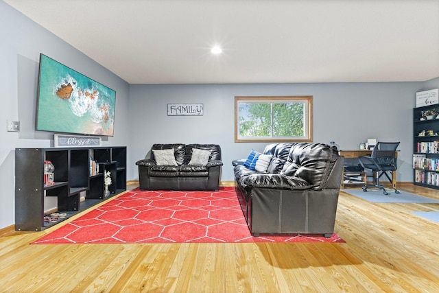 1680 Bluebird Ln, Mound, MN 55364 - living area featuring wood finished floors and recessed lighting