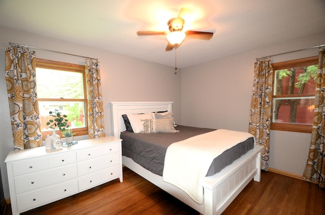 415 Hubbard Ave N, Litchfield, MN 55355 - bedroom featuring wood finished floors and ceiling fan