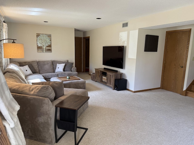 507 Pine Ridge Ter, River Falls, WI 54022 - living area featuring light carpet and baseboards