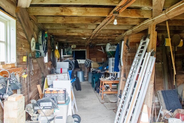 11005 320th St, Clover Twp, MN 56470 - storage area featuring a garage