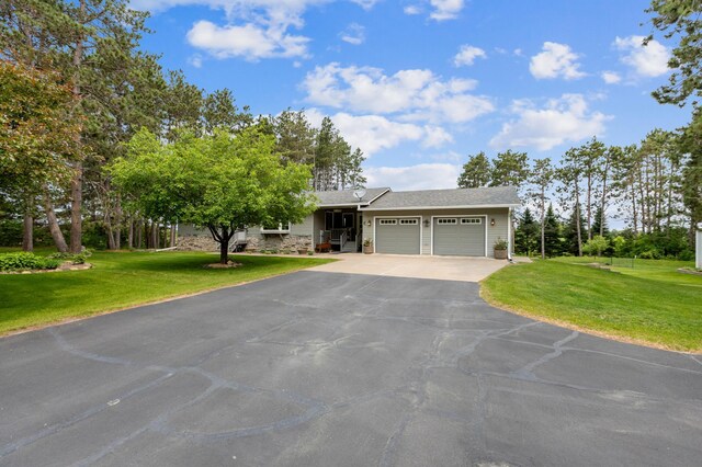 4765 344th Ln NW, Cambridge, MN 55008 - view of front of home with driveway, a garage, and a front lawn