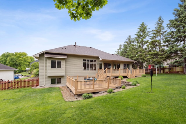 307 Lincoln Dr SE, Saint Michael, MN 55376 - rear view of house featuring a deck and roof with shingles