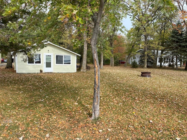 42606 Pleasure Park Rd, Otter Tail Twp, MN 56571 - view of green lawn featuring an outdoor structure