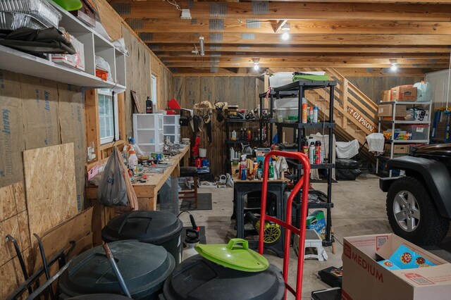 835 Park St, Fairmont, MN 56031 - basement with a workshop area