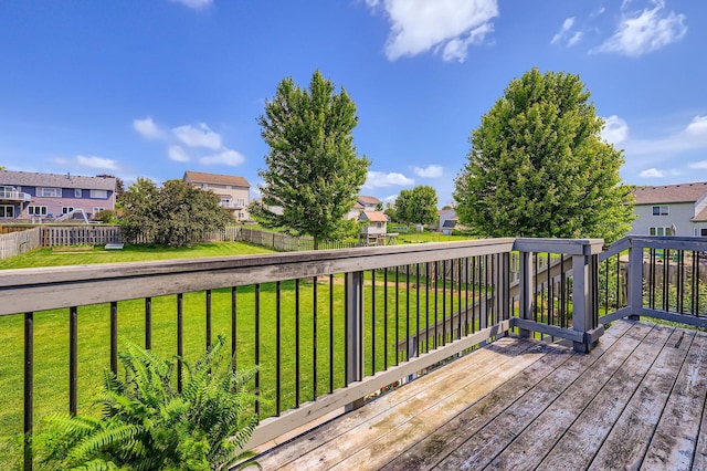 220 Maverick Ave, Elko New Market, MN 55054 - wooden terrace featuring a residential view and a fenced backyard