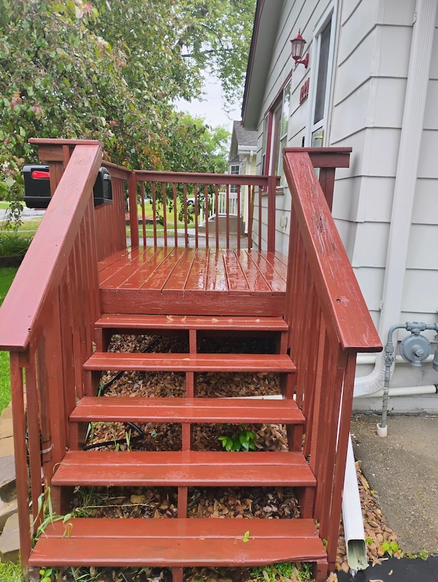 1221 43rd Ave NE, Columbia Heights, MN 55421 - wooden deck featuring stairway