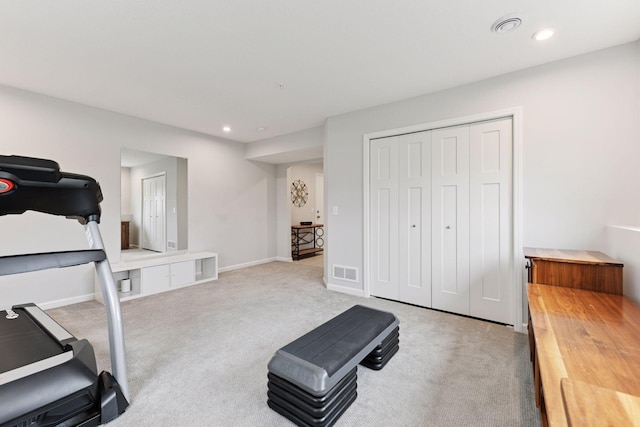 6678 Wildflower Way, Minnetrista, MN 55331 - exercise area featuring recessed lighting and light carpet