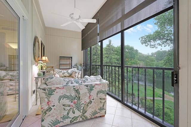 5601 Dewey Hill Rd Unit 310, Edina, MN 55439 - sunroom with ceiling fan and healthy amount of natural light