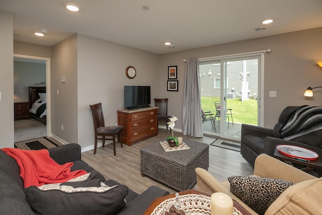 1217 Sundance Ct NE, Byron, MN 55920 - living area with baseboards, light wood finished floors, and recessed lighting