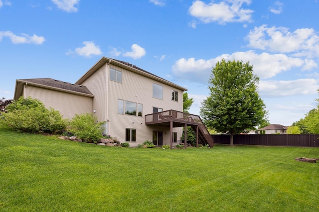 13910 47th Ln NE, Saint Michael, MN 55376 - back of house featuring a deck and stairs