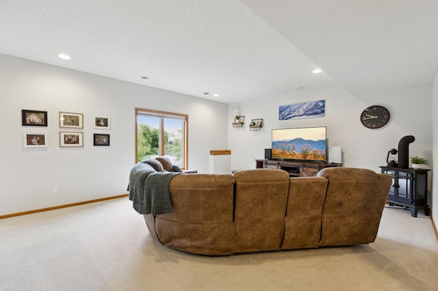13910 47th Ln NE, Saint Michael, MN 55376 - living room featuring light carpet, recessed lighting, and baseboards