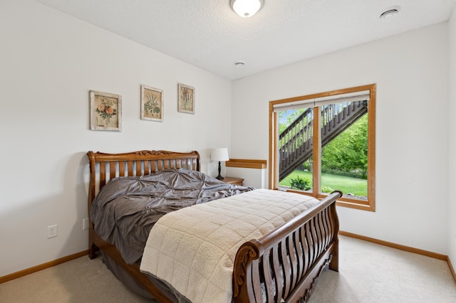 13910 47th Ln NE, Saint Michael, MN 55376 - bedroom featuring baseboards, carpet floors, and a textured ceiling