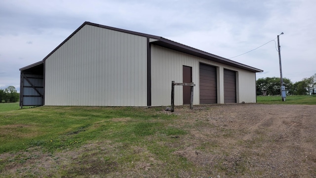 3454 44th Ave SW, Pine River, MN 56474 - view of pole building featuring a yard