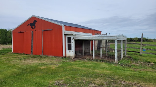 3454 44th Ave SW, Pine River, MN 56474 - view of pole building featuring a yard