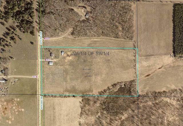3454 44th Ave SW, Pine River, MN 56474 - map of property location featuring property boundaries highlighted