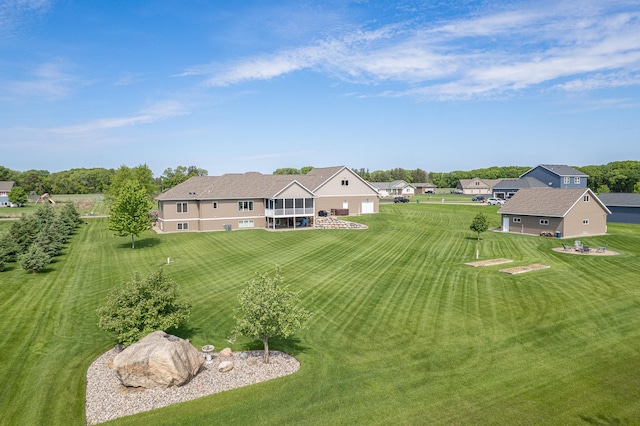 2142 Monarch Ct, Sartell, MN 56377 - back of property featuring a lawn