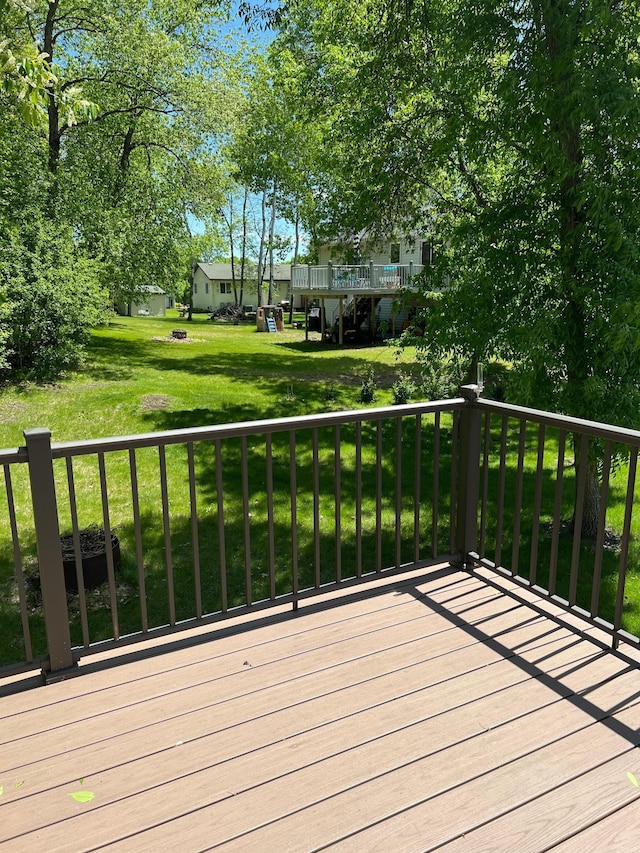 205 Darling Pl, Alexandria, MN 56308 - deck featuring a yard