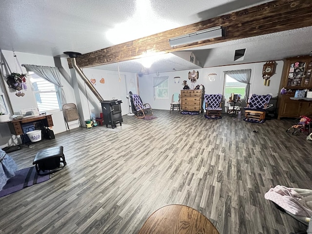 21486 121st Ave, Spring Valley, MN 55975 - interior space featuring a textured ceiling and wood finished floors