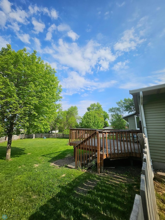 2904 17th Ave S, Moorhead, MN 56560 - view of yard featuring a wooden deck