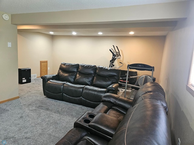 2904 17th Ave S, Moorhead, MN 56560 - living room with carpet flooring, recessed lighting, and baseboards