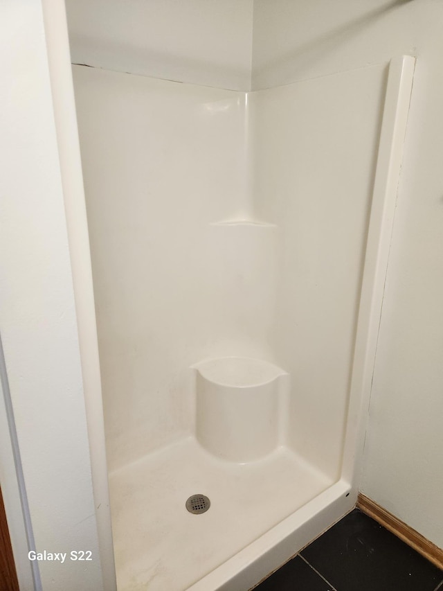6454 Appaloosa Ave S, Forest Lake, MN 55025 - full bath featuring a shower stall and tile patterned flooring