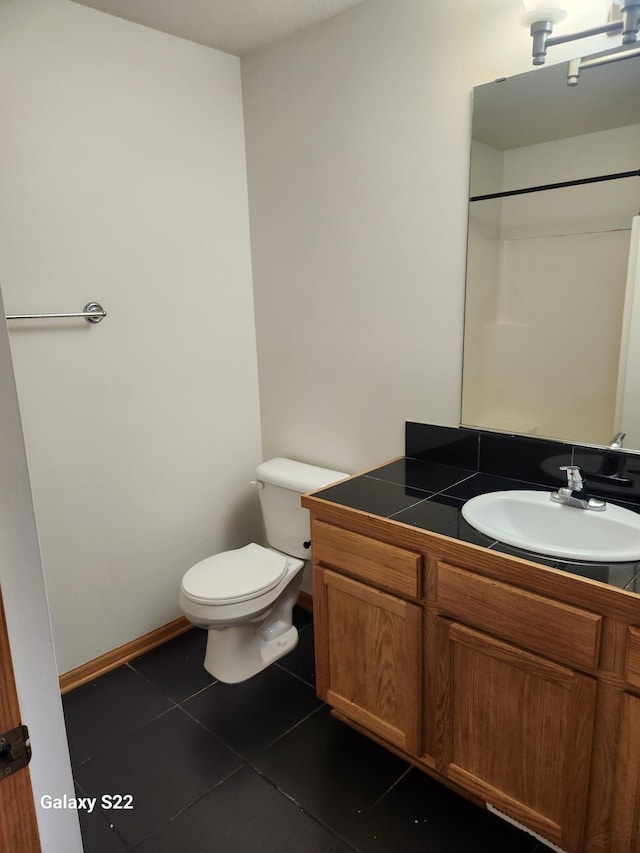 6454 Appaloosa Ave S, Forest Lake, MN 55025 - bathroom featuring tile patterned floors, toilet, and vanity
