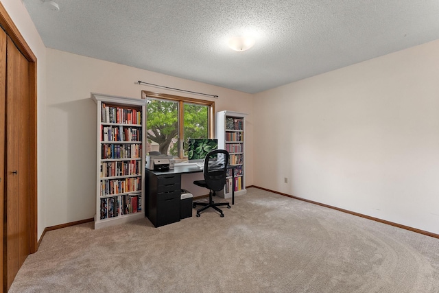 7150 Upper 157th St W, Apple Valley, MN 55124 - office area with light colored carpet, baseboards, and a textured ceiling