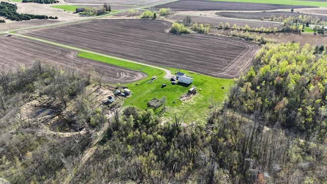 398 11 1/2 Ave, Turtle Lake, WI 54889 - aerial overview of property's location with rural landscape and abundant farmland