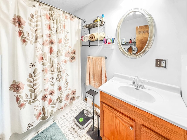 398 11 1/2 Ave, Turtle Lake, WI 54889 - bathroom with vanity and a shower with curtain