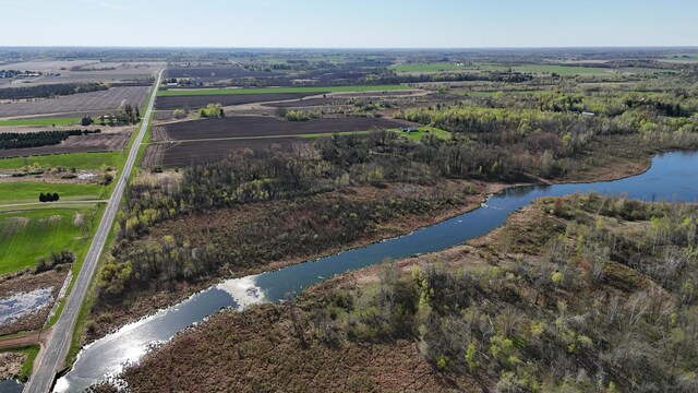 398 11 1/2 Ave, Turtle Lake, WI 54889 - aerial overview of property's location featuring a large body of water and rural landscape