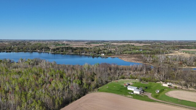 398 11 1/2 Ave, Turtle Lake, WI 54889 - aerial view of property's location with a large body of water