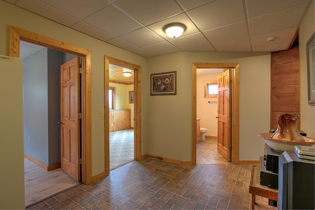 2200 405th Ave NW, Braham, MN 55006 - hallway featuring a paneled ceiling