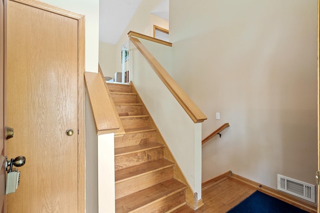 2572 91st Ln NE, Blaine, MN 55449 - stairs with wood finished floors