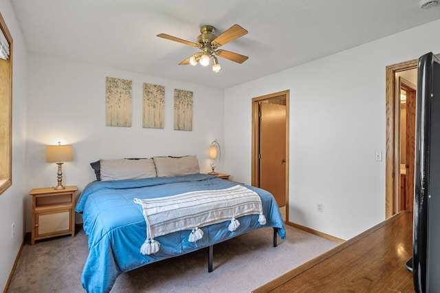 2572 91st Ln NE, Blaine, MN 55449 - bedroom with carpet floors, baseboards, and ceiling fan