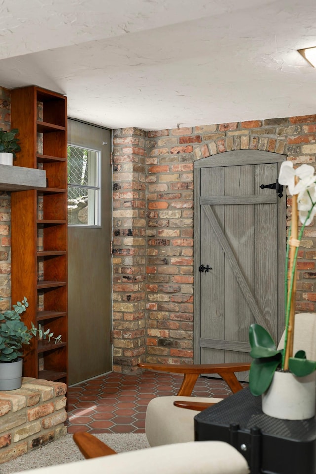 10180 County Road 43, Laketown Twp, MN 55318 - living room with brick wall