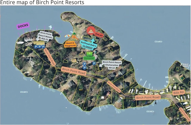 15326 Birch Point Rd, Lenroot Twp, WI 54843 - map / location with property parcel outlined