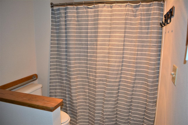15326 Birch Point Rd, Lenroot Twp, WI 54843 - full bath with toilet and a shower with shower curtain