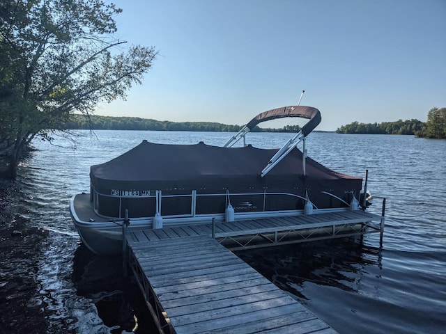 15326 Birch Point Rd, Lenroot Twp, WI 54843 - dock area featuring a water view