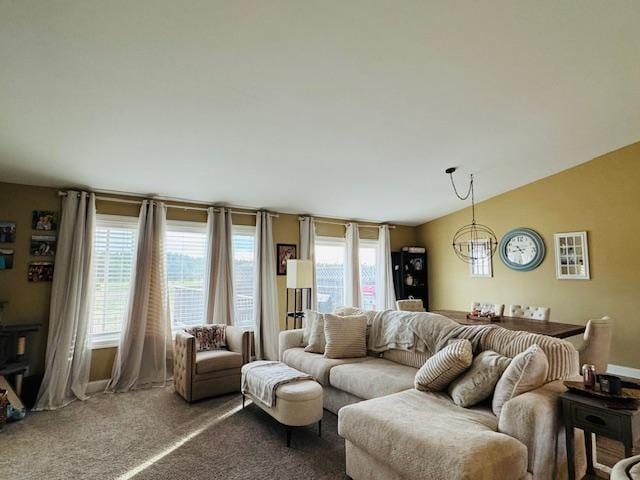 1320 Whiting Rd NW Unit 41, Bemidji, MN 56601 - carpeted living area featuring healthy amount of natural light and a chandelier