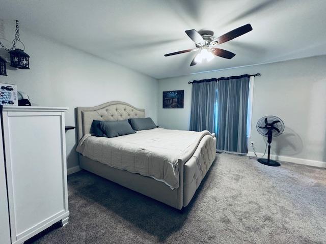 1320 Whiting Rd NW Unit 41, Bemidji, MN 56601 - bedroom with carpet, baseboards, and a ceiling fan