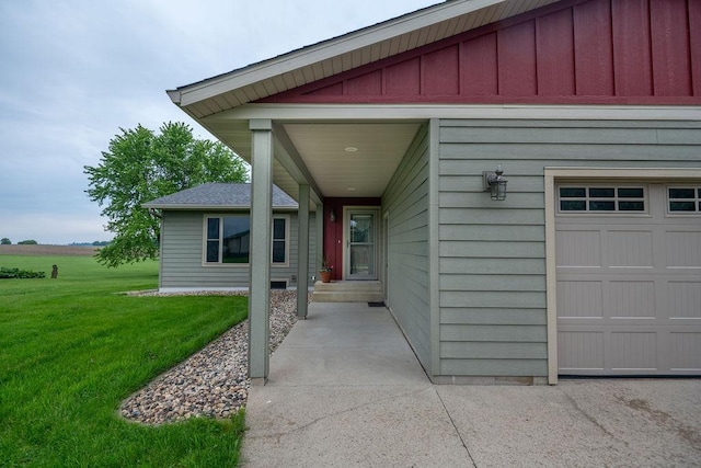 2851 120th Ave SW, Willmar, MN 56201 - view of exterior entry with a yard and board and batten siding