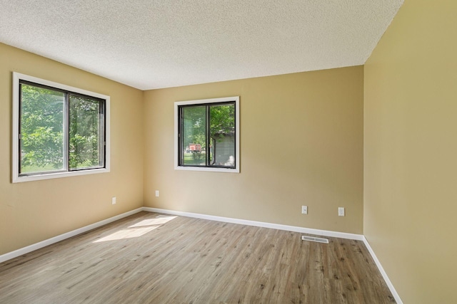 6670 84th Ct N, Brooklyn Park, MN 55445 - empty room with plenty of natural light, wood finished floors, baseboards, and a textured ceiling