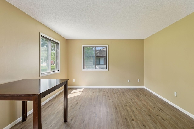 6670 84th Ct N, Brooklyn Park, MN 55445 - spare room with wood finished floors, baseboards, and a textured ceiling