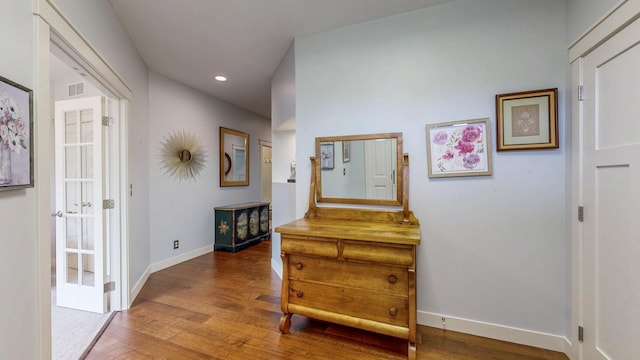 1829 Traders Point Ln SW, Rochester, MN 55902 - hallway with wood finished floors, baseboards, and recessed lighting