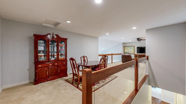 1829 Traders Point Ln SW, Rochester, MN 55902 - hallway featuring recessed lighting, baseboards, and light colored carpet