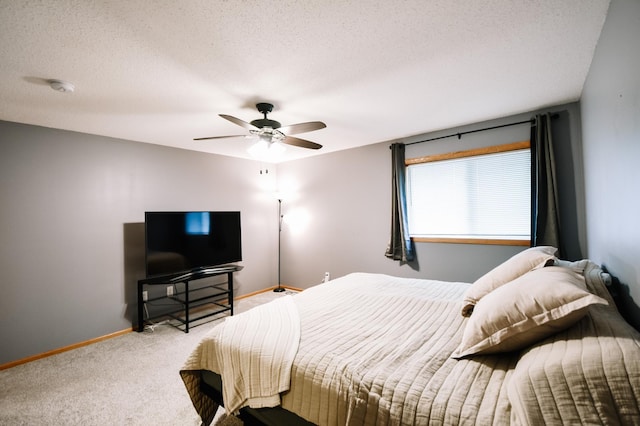 2778 Ridgeview Ln, Red Wing, MN 55066 - bedroom featuring carpet floors, baseboards, a ceiling fan, and a textured ceiling