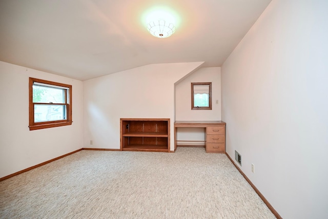 919 Howard St, Winona, MN 55987 - bonus room with plenty of natural light, carpet, vaulted ceiling, and baseboards