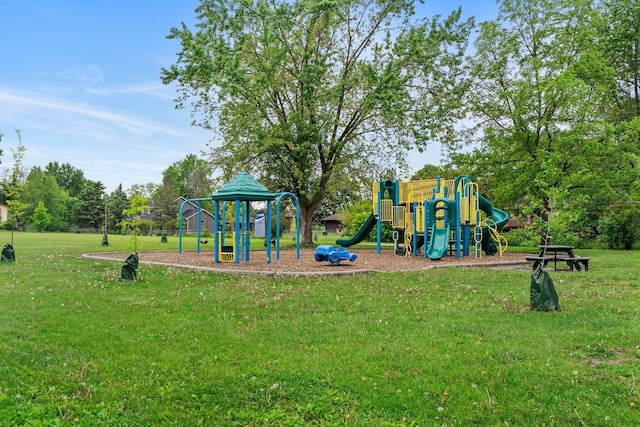4017 Kentucky Ave N, Crystal, MN 55427 - community jungle gym featuring a lawn
