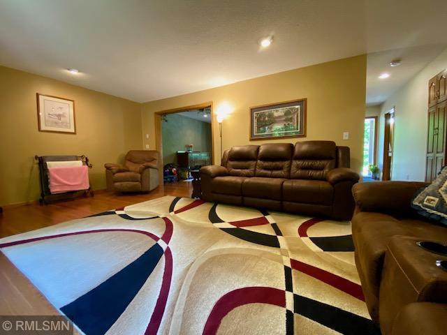 23110 Grandview Loop, Long Prairie Twp, MN 56347 - living area with wood finished floors and recessed lighting