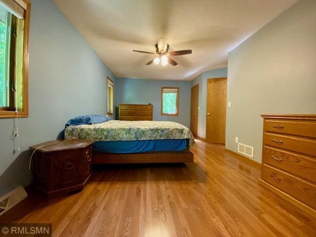 23110 Grandview Loop, Long Prairie Twp, MN 56347 - bedroom with wood finished floors and a ceiling fan